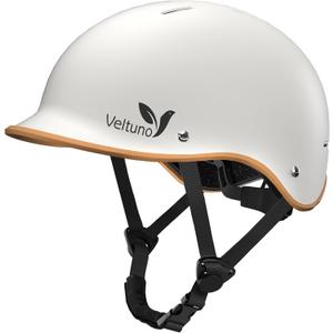 Bike Helmet for Adults, Adjustable Bicycle Helmet for Men & Women, Cycling Helmet with Safety Certified for Scooter, Skateboard, Mountain Bike, Road Bike, Commuting (Medium (21.6-22.8in), White)