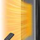 3rd-Gen AEOCKY Space Heater with AI Thermostat, 1500W PTC Electric Heaters for Indoor Use With Remote, 70 Oscillation, Utmost Silence, Safe Portable for Office, Bedroom, Room, Home (Black)