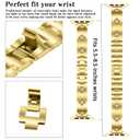 4 x JOYOZY Metal Band Compatible with Apple Watch Band 38mm 40mm 41mm 42mm 44mm 45mm 49mm Fancy Luxury Strap with Sparkle Diamond, Dressy iWatch Bracelet, Cute Daisy Band for Women (Gold)