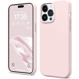 AOTESIER Shockproof Designed for iPhone 14 Pro Max Case, [Food Grade Silicone] [Military Drop Protection] with Anti-Scratch Lining Protective Phone Case for 14 ProMax, 6.7 inch, Chalk Pink