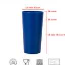 26-ounce Plastic Drinking Glasses Stackable Tumblers Water Cups Mixed Drinkware, set of 12 Mixed Color Reusable Shatter-resistant Dishwasher Safe