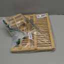 QUEENKAY Dish Drying Rack Collapsible 2-Tier Bamboo Dish Rack for Kitchen Counter Wooden Dish Drainer with Foldable Space-Saving Design for Dishes, Plates, and Cups