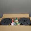 4Pack Stanchions and Velvet Ropes, 5 ft Red Velvet Rope and Poles, Red Carpet Ropes and Poles Set, Gold Stainless Steel Stanchion Posts Red Carpet Runner Poles for Party Supplies