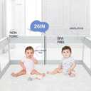 Fodoss Baby Playpen 50×50in, Small Play Pen for Babies and Toddlers, Playpen for Apartment, Play Yard, Activity Fence, Baby Playard with All-Side Mesh, Pull Rings