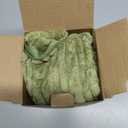 UGASA Pack of 2, Velvet Pillow Covers Striped, Soft Textured Throw Cushion Case Set, Accent Corduroy Lumbar Pillowcases with Hidden Zipper for Home Decor Indoor Outdoor (12"x20", Green)