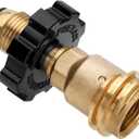 100lb Propane Tank Adapter, Universal Fit POL Propane Tank Adapter Converts POL to QCC1, LP Tank Adapter Old to New Connection Type, Solid Brass