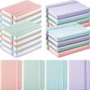 Ceenna 16 Packs Pocket Small Notebook Journals 3" x 4.4" Mini Notebook bulk 192 Pages/96 Sheets Hardcover with Thick Lined Paper A7 Small Notepad Tiny Light Color for Office Home Journey Supplies