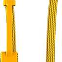 inCharge Rolling Square XL 30 cm - USB-C Cable, Universal Smartphone Cable, Gift for Men, 6-in-1 Universal Charger for Smartphones, Technical Gadget, Yellow, Lightning Cable 100W