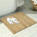 Nordic Teak 100% Solid Teak Wood String Mat - Indoor and Outdoor Use - Non-Slip Wooden Platform for Sauna, Pool, Hot Tub Flooring Decor and Protector (Natural Finish, 36" x 36")