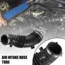 Air Cleaner Intake Hose Tube with Clamps 17228-R40-A00 - Car - Engine Filter Air Intake Duct Hose Tube - for Honda Accord 2.4L L4 2008-2012 Rubber Black - 1Pc