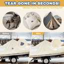 2 x Canvas Repair Tape, 3.2 x 63 Inch Waterproof Heavy Duty Fabric Tape for Furniture, Self Adhesive Canvas Repair Patches for Boat Covers, Sofas, Tents, Louge Chairs, Canopy, Awning Black