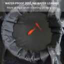 Rain Suits for Men Ultra-Lite Waterproof Protective Rain coats Rain Gear Workwear Fits Men Women (Black, L)