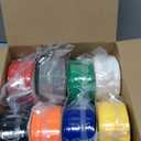 PLA Filament Refill 1.75mm for 3D Printer 8x250g Color Sampler for Reusable Spools, Try More Colors: Black, White, Ash Gray, Red, Yellow, Dark Blue, Green, Orange