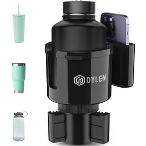 Car Cup Holder Expander with Adjustable Base, Fits 16–46oz Bottles | Expandable base fits 2.5"–3.8" cup holders; secures Yeti, Owala 16–46oz bottles; 99% phones; anti‑slip tabs prevent spills.