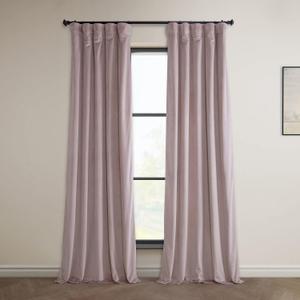 HPD Half Price Drapes Heritage Plush Velvet Curtains 108 Inches Long Room Darkening Curtains for Bedroom & Living Room 50W x 108L, (1 Panel), Mauve
