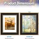 AUEAR,11x14 Picture Frame for 8x10 Photo With Mat or 11x14 Prints Without Mat,Vintage Style,Wall Mounting (Black and Ornate Gold)