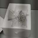 7 Inch Moravian Star Christmas Tree Topper Moravian Stained Glass Star Ornament Iridescent Christmas Tree Decoration Colorful Window Hanging Decoration Church Gift(White)