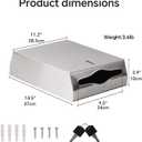 DOUKE Paper Towel Dispenser Wall Mount Commercial c-fold/Multi-fold/Tri-fold, Touchless Hand Towel Dispenser with Lock (Silver)