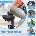 CDYWD Noseless Oversized Bike Seat for Men Women Comfort, Extra Wide Padded Bicycle Seat Cushion, Large Comfortable Bike Saddle for Peloton, Stationary Exercise Bike, Beach Cruiser, City Bike, Ebike