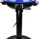 Techwood 1600W Indoor Outdoor Electric Grill, Electric BBQ Grill, Portable Removable Stand Grill, Blue