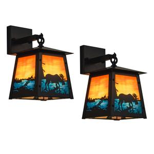 TOCHIC Rustic Outdoor Wall Sconces 2 Pack, Waterproof Porch Lights