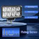 1 Pack High Power Led Light Bar Rectangular with Projector Len, Yellow Auxiliary Light Barled, Lights for Car Truck Boat SUV ATV Auxiliary Work Light