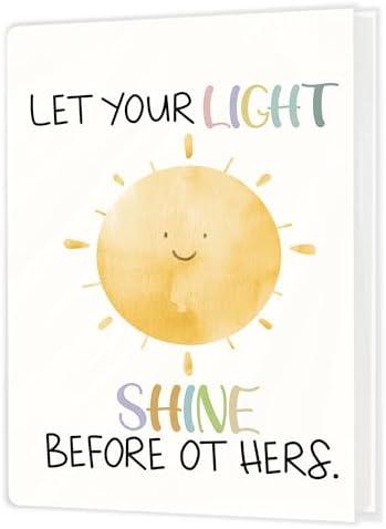 Cabana Bro Baby Photo Album Holds 36 4x6 Photos, Let Your Light Shine Boho Sun Sunshine Small Photo Album Memory Keepsake Gift for Baby Shower Newborn Toddler Boys Girls