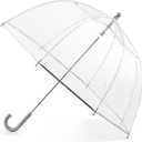 totes Kids Clear Bubble Umbrella with Dome Canopy, Lightweight Design, Wind and Rain Protection Umbrella, Clear, Kids - 38" Canopy