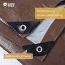 GUARD SHIELD Tarps Heavy Duty Waterproof 20x30 Feet Brown/Bright Silver Poly Tarp Cover Outdoor Thick UV Resistant Tarpaulin with Grommets 10mil