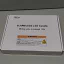 Homemory 6 Pcs Window Candles with Remote Timer Dimmer, Battery Operated Candlesticks with Holders and Suctions, White LED Christmas Candle for Window Xmas Holiday Decor