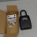 Key Lock Box Outdoor with Code, Large Key Lockbox for Keys Outside Portable Lock box for Keys, 4 Digit Combination Key Safe Storage, Waterproof Keybox Wall Mounted for Outdoor Home Garage Office (Black)