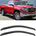 Window Rain Guards for 2014-2018 Chevy Silverado/GMC Sierra 1500 Regular Cab, Out-Channel Window Vent Wind Visors Shades Deflectors for 15-19 Silverado/Sierra 2500HD 3500HD