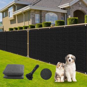 Dellna Fence Privacy Screen 4x32Ft - Heavy Duty Outdoor Fence Cover for Patio, Yard, Balcony & Garden, Windscreen & Dustproof Fabric with Zip Ties Included ((Black)