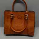 Genuine Leather Satchel Purses Handbags for Women Top Handle Shoulder Bags Lady Crossbody Tote Bag (Brown)