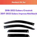 KPY Rain Guards Fit for 2018-2023 Subaru Crosstrek, Out-Channel Window Visors Vent Wind Deflectors 4PC, Car Accessories for 2017-2023 Subaru Impreza Hatchback