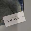 Avanova Women Double Slit Denim Skort Bodycon Mini Jean Skirt Grey L
