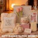 Mothers Day Gifts for Mom, Happy Birthday Gift Boxs for Mom Women Her Sister Wife Grandma Daughter Friends Coworker Birthday Gift Ideas, Get Well Relaxing Gift Basket Set, Teacher Appreciation Gifts