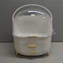 Makeup Organizers, Make Up Organizer for Vanity, Countertop Cosmetic Storage with Drawers and Transparent Cover for Bedroom Bathroom, White