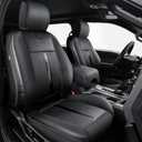 Leather Seat Covers Custom Fit for 2015-2020 F150 XL XLT Super Crew Cab - Custom Fit for 2017-2022 F250 F350 F450 XL XLT Crew Cab - Fully Covered, NOT for 40/20/40 Bench Front Seat