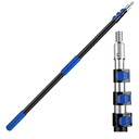 12FT Telescopic Extension Pole | 3-12FT Adjustable Aluminum Paint Roller & Cleaning Pole | Universal Twist-On Metal Tip | Sturdy Multi-Purpose Household Tool for Dusting, Painting & More