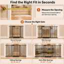 WAOWAO 40" Extra Tall 29.13-43.3" Extra Wide Baby Gate Pressure Mounted
