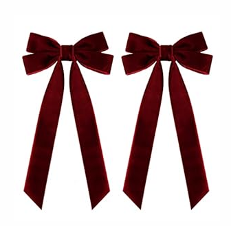 2PCS Velvet Hair Bows Black Hair Ribbon Clips Big Fall Alligator Clips Hair Accessories for Women Girls Toddlers Kids Baby