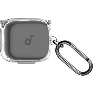 Geiomoo Soft TPU Case for Anker Soundcore P30i, Protective Cover with Carabiner (Transparent)