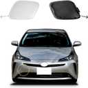 Car Front Bumper Tow Hook Cover Compatible with Toyota Prius 2019 2020 2021 2022 Trailer Cover Cap 52127-47911 Small Lid Towing Eye Cap Silver (Silver Right Passenger Side)