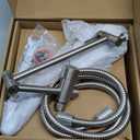 Veken All Metal 10" Brushed Nickel Shower Head with Handheld, Luxurious Square High Pressure Double Rain Shower Heads with Power-wash Hand Held, Dual Detachable Rainfall Showerhead,Bathroom Upgrade