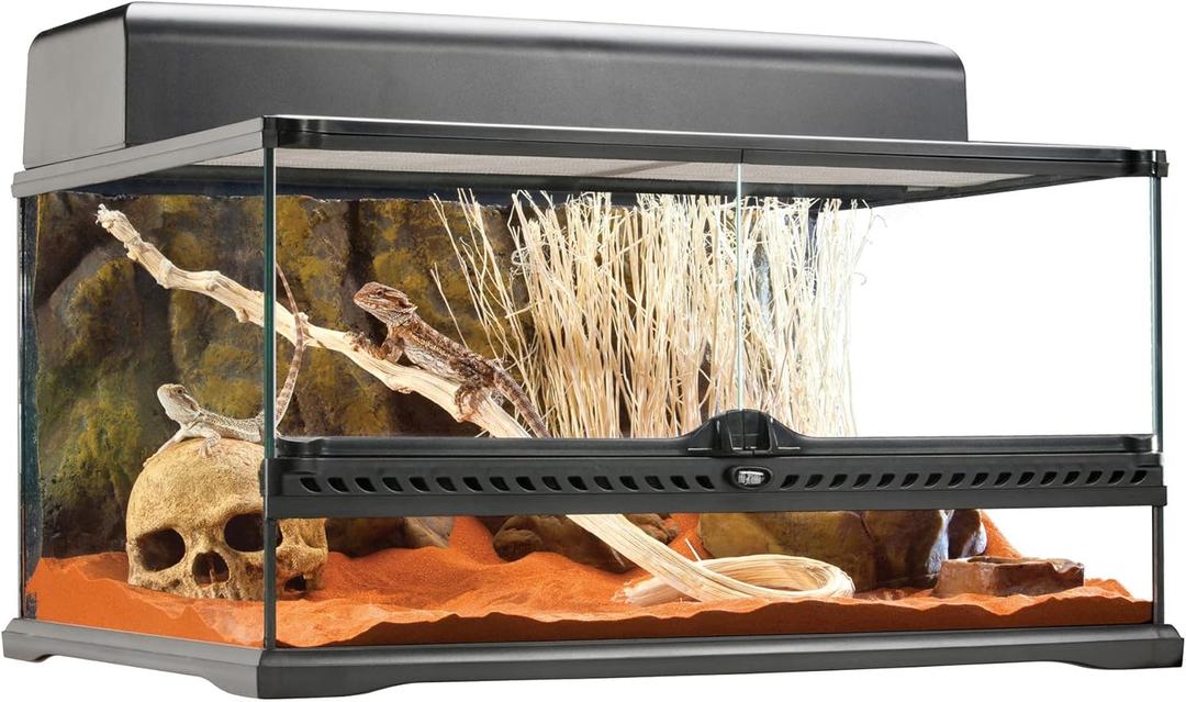 Exo Terra Glass Natural Terrarium Kit - Perfect for Reptiles and Amphibians, Short Wide Design for Optimal Space, 24 x 18 x 12 Inches, PT2604A1