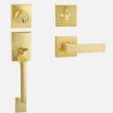 EHOMEWARE 1 Set Entry Door Handle and Single Cylinder Deadbolt Lock and Key