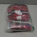 LEEVAN Christmas Outdoor Rug 2x4, Xmas Buffalo Plaid Washable Small Front Porch Door Mat, Black and Red Checkered Entryway Rug, Woven Welcome Doormat for Layered Kitchen Bathroom Holiday Decor Carpet