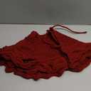 Mr. Pen- Small Christmas Tree Skirt, 24", Red Knitted Christmas Skirt Tree, Xmas Tree Skirt