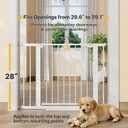 InnoTruth 29.6-39.1 in Wide Baby Gate for Stairs and Doorways, White